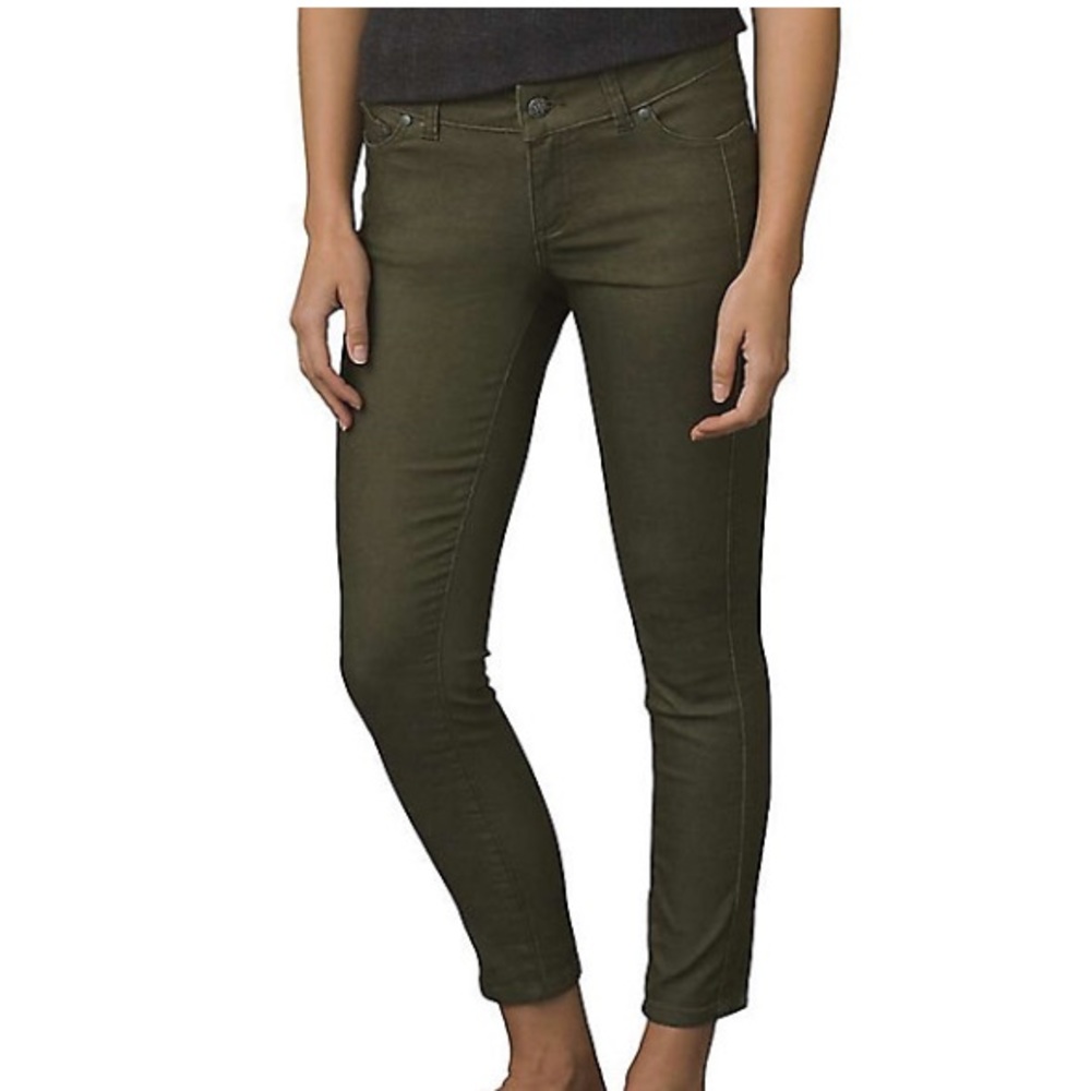 Prana Carlotta Green Slim Fit Mid Rise Crop Pants Size 2/26